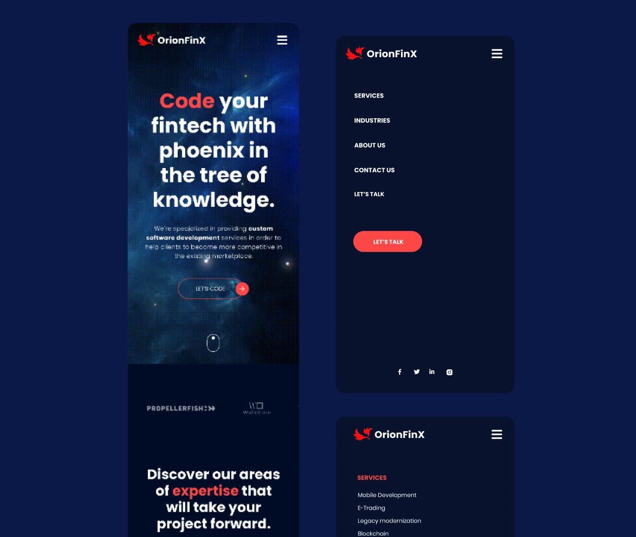 Website User Interface